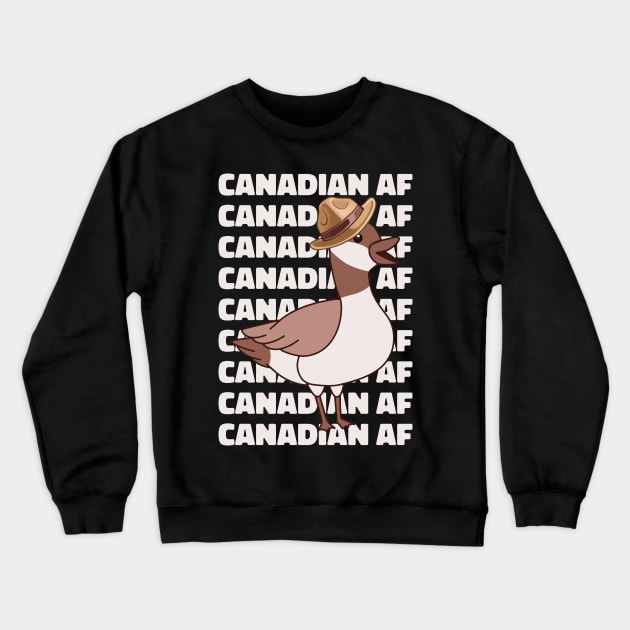 Canadian AF Canada Goose Crewneck Sweatshirt by SunburstGeo